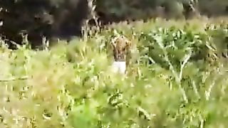 Girl pissing and pooping after jogging