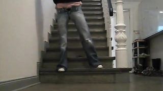 Pooping on stairs