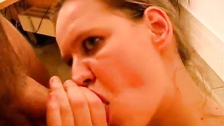 Sexy girl eating poop