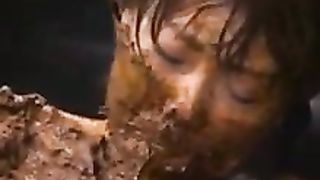 Forcing a japanese girl to eat shit
