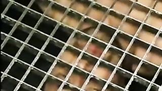 Two girls peeing on one slave