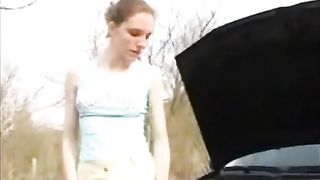 Hungarian girl pooping in public