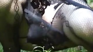 Lena with a banana in her pussy