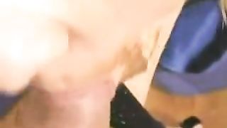 Blonde scat blowjob