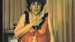 Old granny eating crap