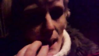 She enjoys eating shit