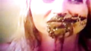 Poop on her face