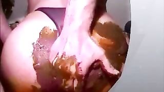 Happy smear on huge ass