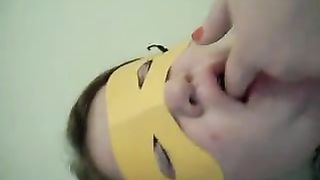 Fat slut eating shit