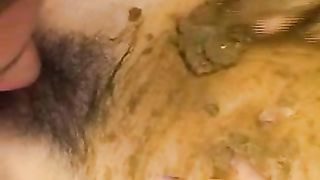 Smear shit on her body