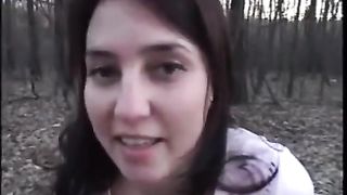 Brunette Goes to the Woods