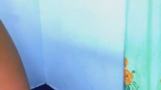 Webcam slut trying to drink liquid shit