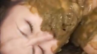 Sexy girl fucked while eating scat