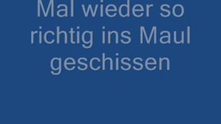 Liquid scat on his face