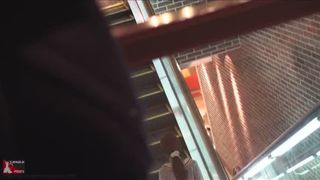 Follow a girl in the bathroom