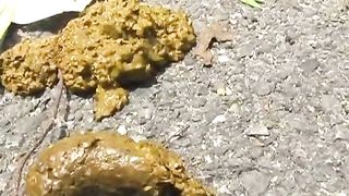 Creamy shit outdoor