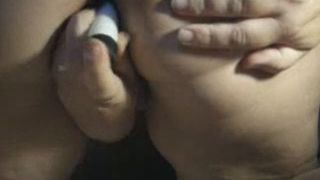 Small dildo into her huge ass