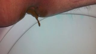 Liquid shit in the toilet