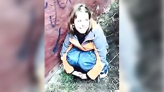 Shit behind a building