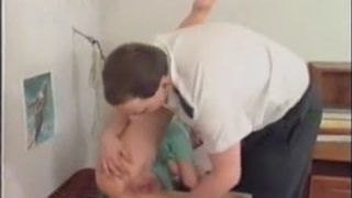 Enema with blonde girl