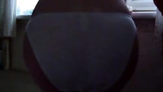 Shitting in white panties