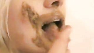 Cum on her shitty face