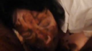 Sucking a shitty cock