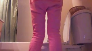 Mature woman pooping