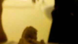 Shit over the toilet