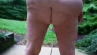 Pissing fat wife slowly
