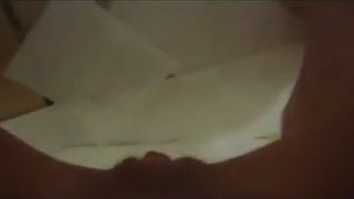 Shaved teen shitting on floor