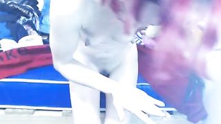 Redhead camgirl eating her own shit