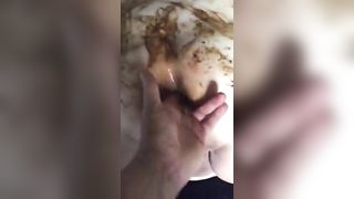 Fisting her tight butthole slowly