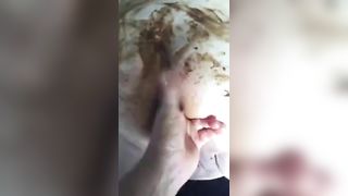 Fisting her tight butthole slowly