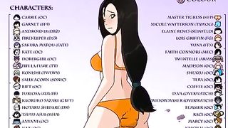 Girls from anime farting and pooping.