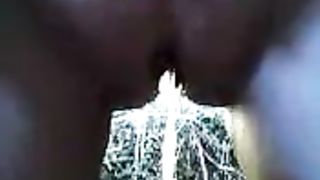 Shaved granny peeing in public