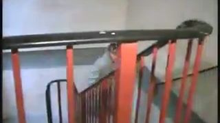 Vintage public peeing video