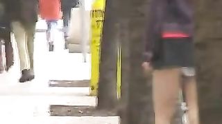 Girls pooping in panties in public places