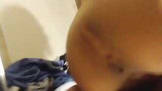 College teen eating her own shit