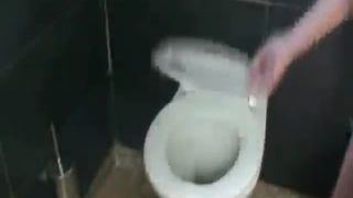 Blonde babe pooping slowly