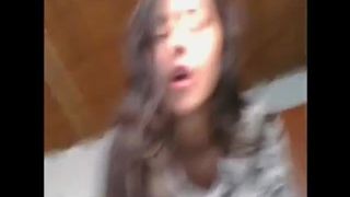 Amateur girl pooping slowly