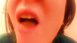 Cute amateur chews her shit