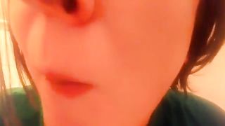 Cute amateur chews her shit