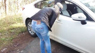 Licking her own shit