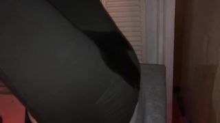 Shitting in black pants