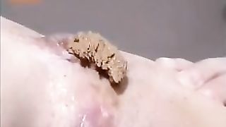 Vintage close up pooping