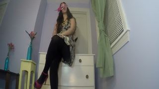 Legs up and a lot of poop