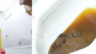 Mix of amateur girls pooping slowly