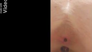 Fat babe on period shitting