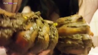 College girl did a real mess